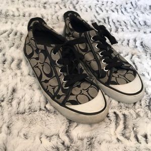 Black and grey Coach Sneakers